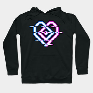 Celtic Knot Glitch Heart Hoodie